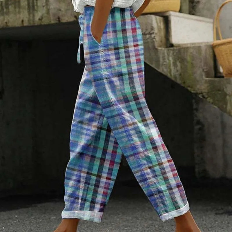 Bertilla SE™ | Den Mångsidiga Rutmönstrade Byxan för Stilfulla Statement