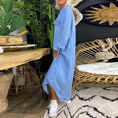 Lilla™ | Denimklänningen som kombinerar komfort och stil