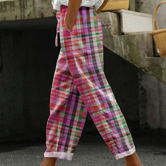 Bertilla SE™ | Den Mångsidiga Rutmönstrade Byxan för Stilfulla Statement