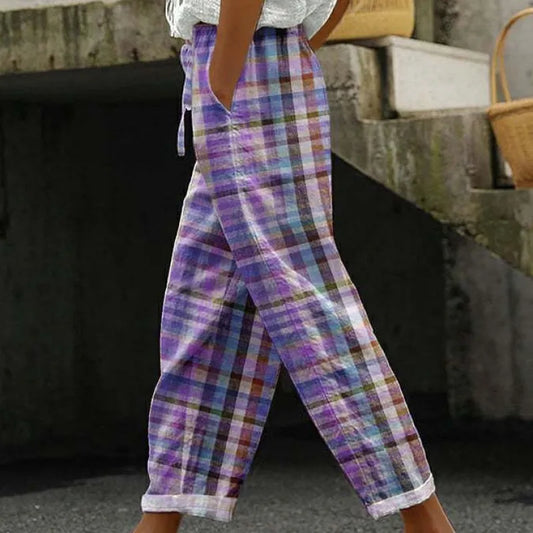 Bertilla SE™ | Den Mångsidiga Rutmönstrade Byxan för Stilfulla Statement