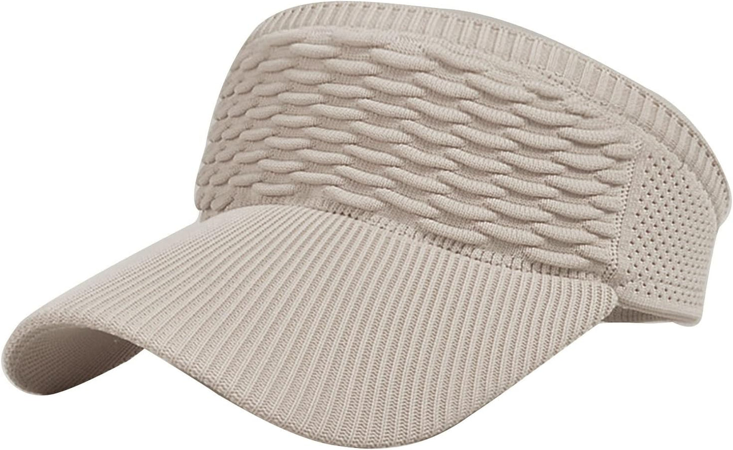 Breeza™ | Sportig Virkad Solvisir med Stretch och Öppen Topp