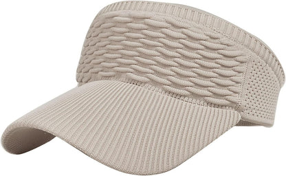 Breeza™ | Sportig Virkad Solvisir med Stretch och Öppen Topp