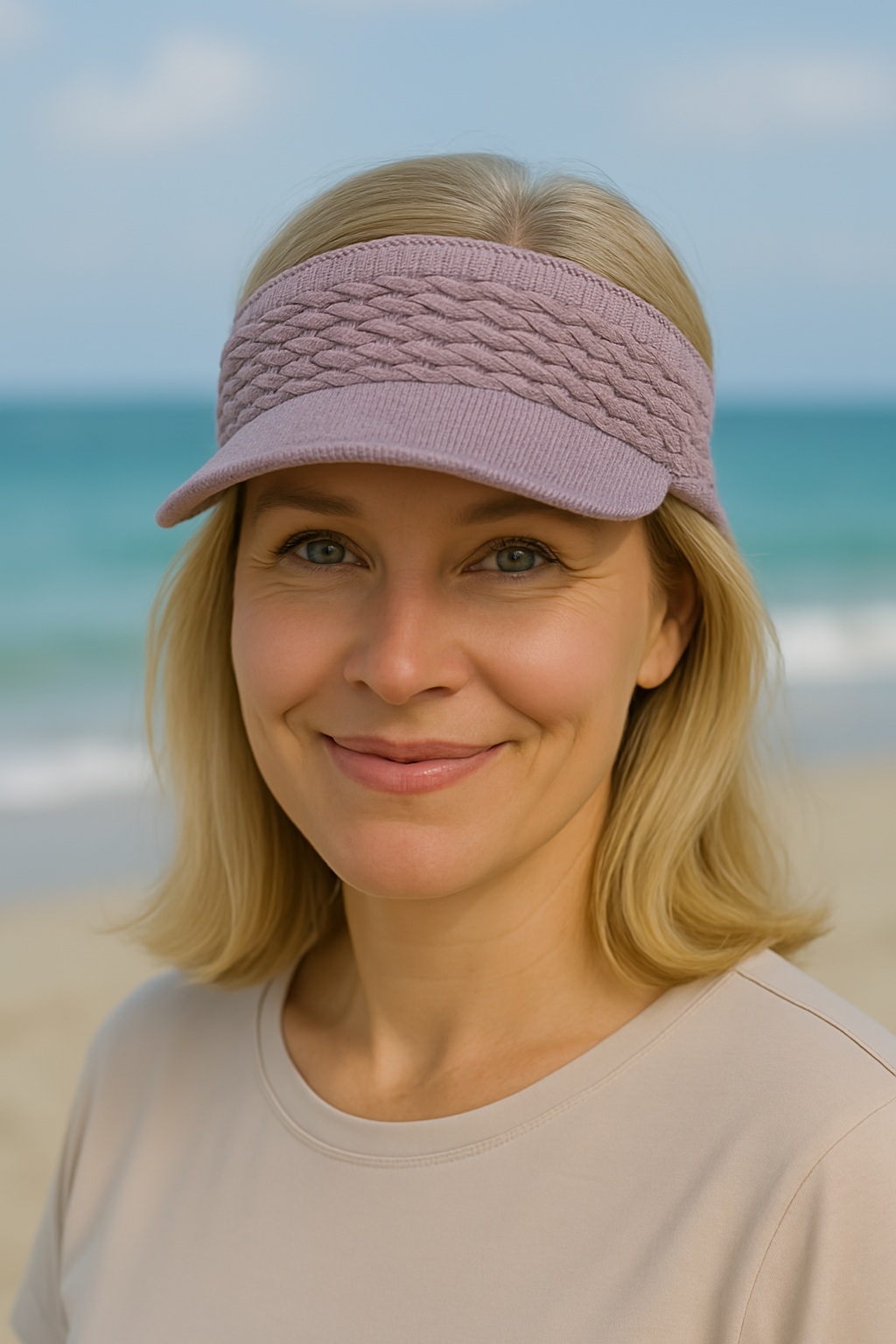 Breeza™ | Sportig Virkad Solvisir med Stretch och Öppen Topp