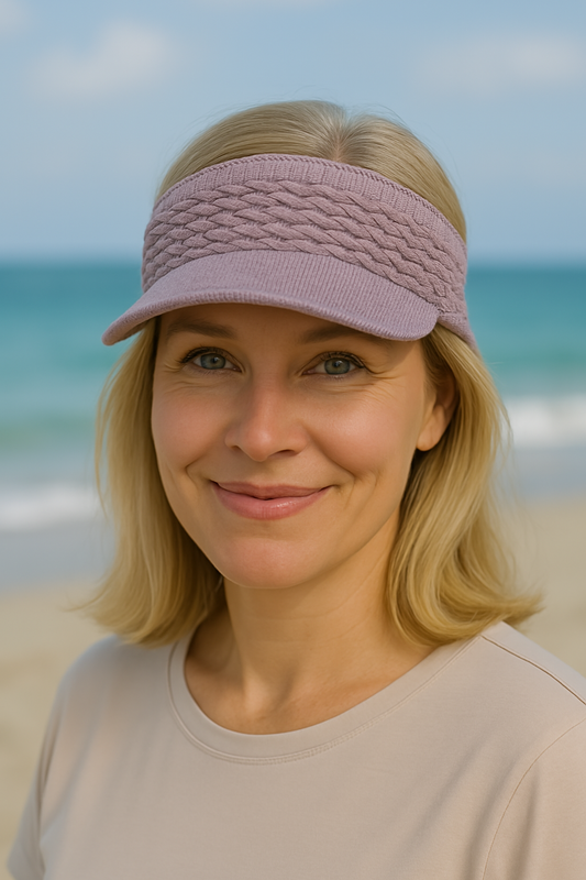 Breeza™ | Virkat Solvisir med Stretchpassform och Öppen Topp