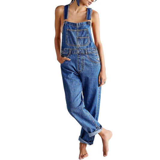 Zara™ | Denimjumpsuiten för Sommarens Frihet och Stil