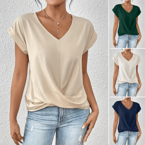 Moa™ – Casual T-shirt med V-ringning