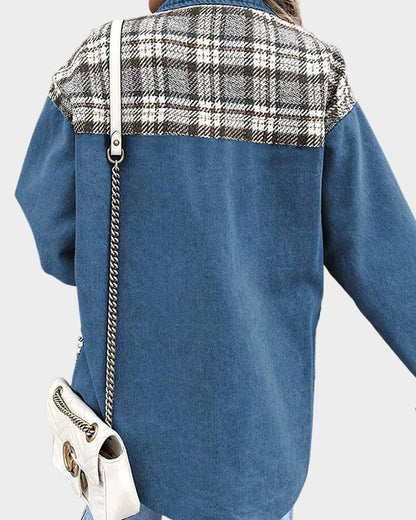 Hedda™ | Rutig Denimjacka