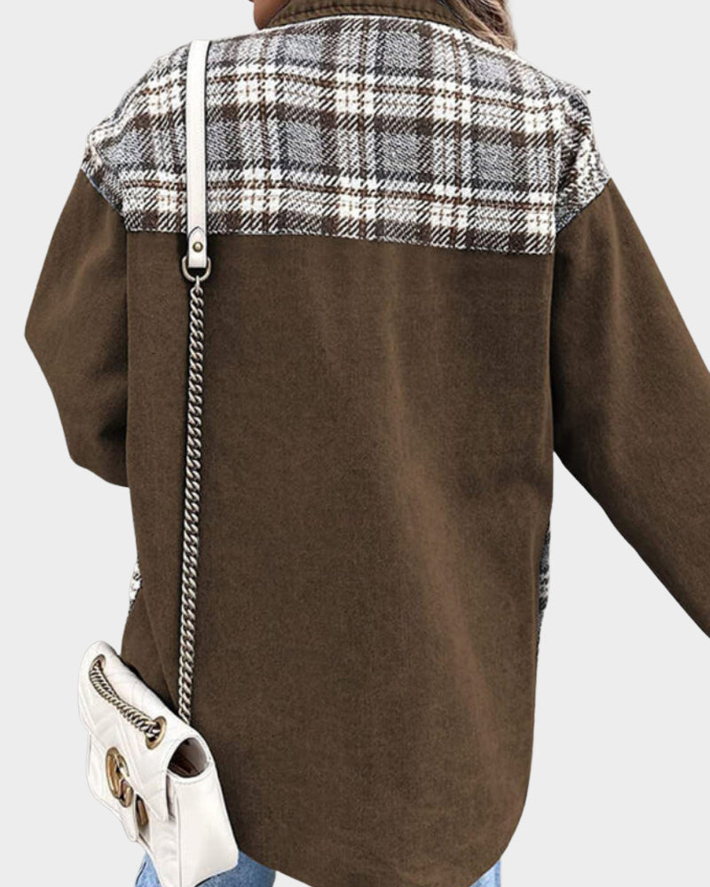 Hedda™ | Rutig Denimjacka