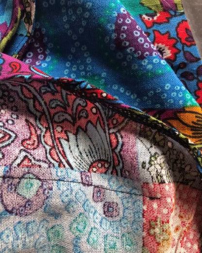 Freja™ | Bohemiska Patchwork Romper Jumpsuiten för Unik Stil