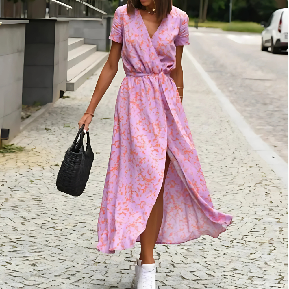 Lauri™ | Elegant och Bekväm Blommig Klänning