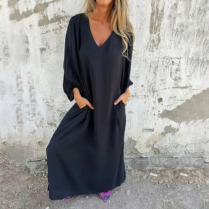 Boho™ | 1+1 GRATIS | Den Ultimata Långa Boho Klänningen med Fickor