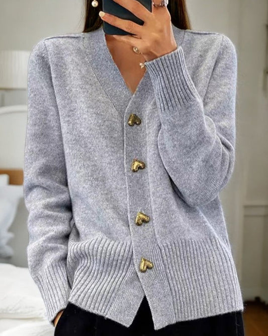 Ebella™ | Elegant Cardigan med Hjärtformade Knappar